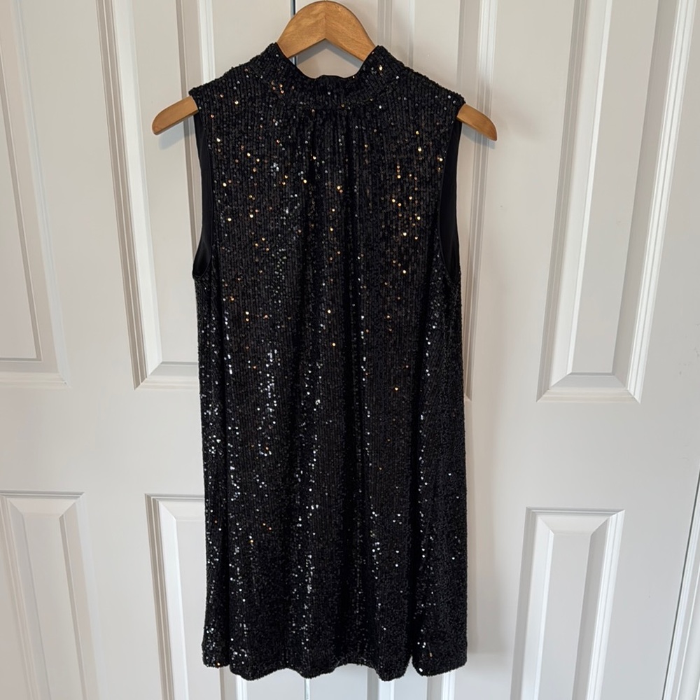 NWT Vineyard Vines Sequin Mock Neck Swing Dress